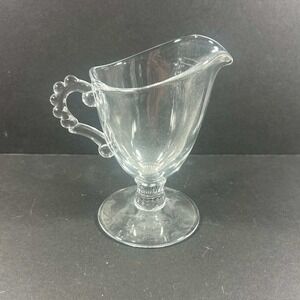 Vintage Imperial Glass Candlewick Pedestal Creamer